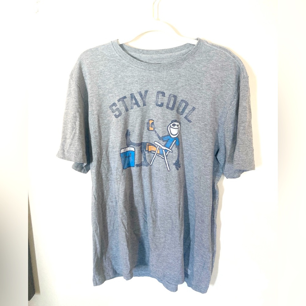 Life is good men’s gray crusher t size large